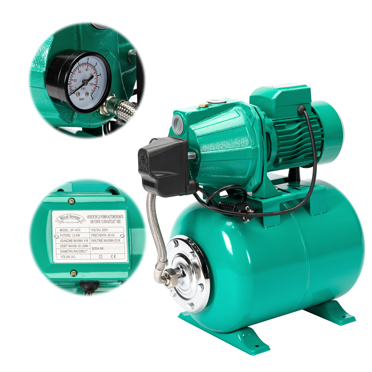 Hidrofor cu pompa autoamors. din fonta 1_5kW (5)